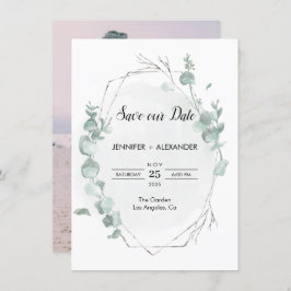 Rustikale Eukalyptus--Karte Einladung