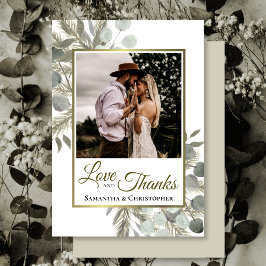 Rustikale Eukalyptus & Pine Liebe & Dankesehnung Dankeskarte