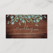 Rustikale Eukalyptus QR Code Online Wedding RSVP C Visitenkarte (Vorderseite)