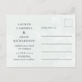 Rustikale Eukalyptus Sage Grüne Ankündigung (Rückseite)