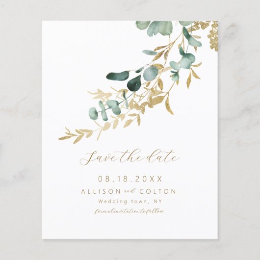 Rustikale Eukalyptus Salbei grüne Vegetation Boho  (Vorderseite)