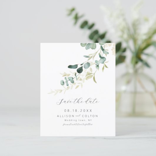 Rustikale Eukalyptus Salbei grüne Vegetation Boho (Stehend Vorderseite)