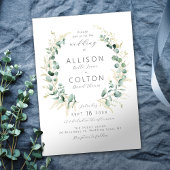 Rustikale Eukalyptus-Salbei-Hochzeit Einladung