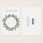 Rustikale Eukalyptus-Schmuckkarten (Vorne & Hinten)