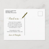 Rustikale Eukalyptus- und Pine-Hochzeit Sichern Si Ankündigungspostkarte (Rückseite)