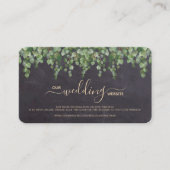 Rustikale Eukalyptus Wedding QR Code RSVP Card Begleitkarte (Vorderseite)