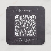 Rustikale Eukalyptus Wedding Website QR Code UAWG Begleitkarte (Rückseite)