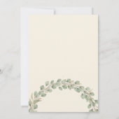 Rustikale Eukalyptus Wreath Babydusche Einladung (Rückseite)