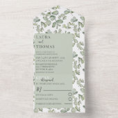 Rustikale Eukalyputus-Heiligtümer All In One Einladung (Innen Boden)