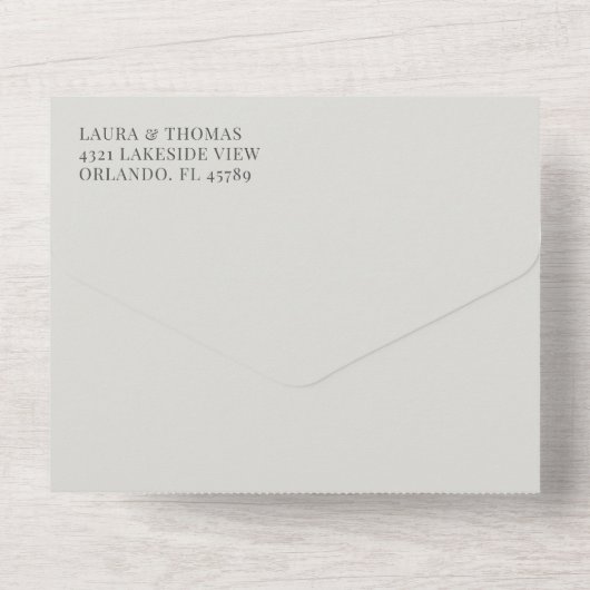 Rustikale Eukalyputus-Heiligtümer All In One Einladung (Rückseite)