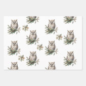 Rustikale Eulen und Blume Geschenkpapier Set (Vorderseite 2)