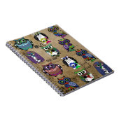 Rustikale Eulen-Volkskunst Notizblock (Rechte Seite)