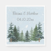 Rustikale Evergreen Winter Pine Trees Serviette (Vorderseite)