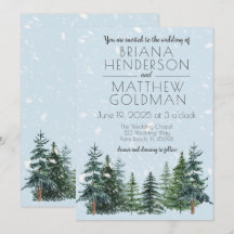 Rustikale Evergreen Winter Pine Trees Wedding
