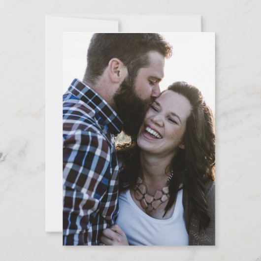 Rustikale Evergreen Winter Wedding Einladung (Rückseite)