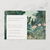 Rustikale Exotic Tropical Rain Forest Wedding RSVP Begleitkarte (Vorderseite)