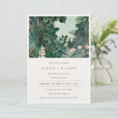 Rustikale Exotic Tropical Rainforest Wedite Dankeskarte (Stehend Vorderseite)