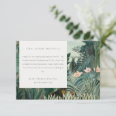 Rustikale exotische tropische Regenwaldhochzeiten Begleitkarte (Stehend Vorderseite)