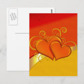 Rustikale Extravagante Herzen Postkarte (Vorne/Hinten)
