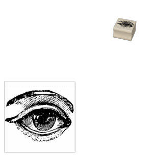 Rustikale Eyeball Vintage Gummi-Briefmarke Gummistempel