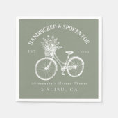 Rustikale Fahrraddusche Serviette (Vorderseite)