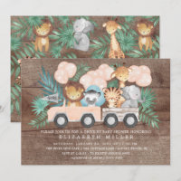 Rustikale Fahrt von Jungle Animals Girls Babydusch