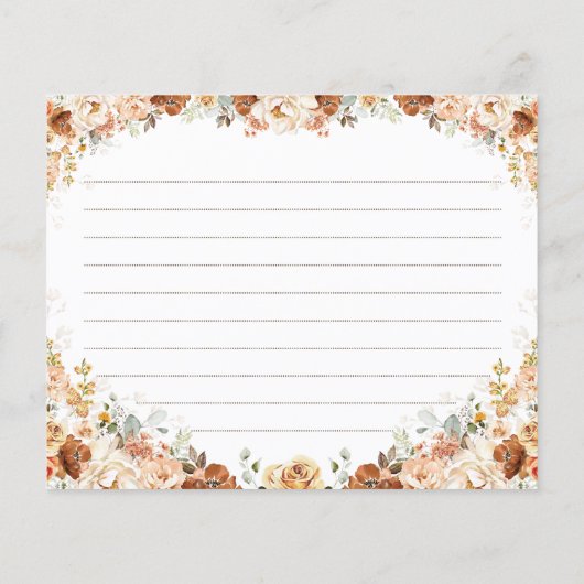 Rustikale Fall-Blume Boho Brautparty (Rückseite)