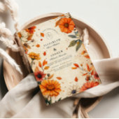 Rustikale Fall-Blume Einladung