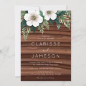 Rustikale Fall-Blume Elfenbein Simple Boho Wedding Einladung (Vorderseite)