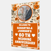 Rustikale Fall Blume Foto 60. Hochzeitstag Acrylschild (Winkel)