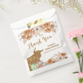 Rustikale Fall Boho Floral Highland Kuh Baby Dusch Geschenktütchen (Versiegelt)