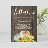 Rustikale Fall-Brautpartyeinladung Einladung (Stehend Vorderseite)