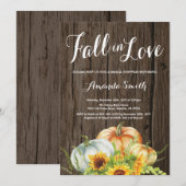 Rustikale Fall-Brautpartyeinladung Einladung (Vorne/Hinten)