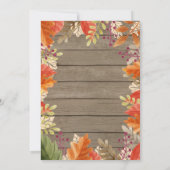 Rustikale Fall-Bridal-Dusche Einladung (Rückseite)