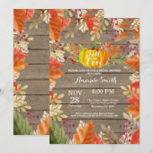 Rustikale Fall-Bridal-Dusche Einladung (Vorne/Hinten)