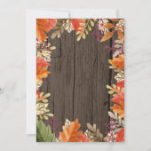 Rustikale Fall-Bridal-Dusche Einladung (Rückseite)