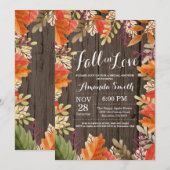 Rustikale Fall-Bridal-Dusche Einladung (Vorne/Hinten)