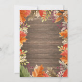 Rustikale Fall-Bridal-Dusche Einladung (Rückseite)