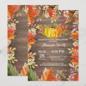 Rustikale Fall-Bridal-Dusche Einladung (Vorne/Hinten)