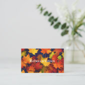 Rustikale Fall Foliage Business Card Visitenkarte (Stehend Vorderseite)