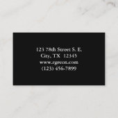 Rustikale Fall Foliage Business Card Visitenkarte (Rückseite)