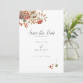 Rustikale Fall-Foliage Save The Date (Stehend Vorderseite)