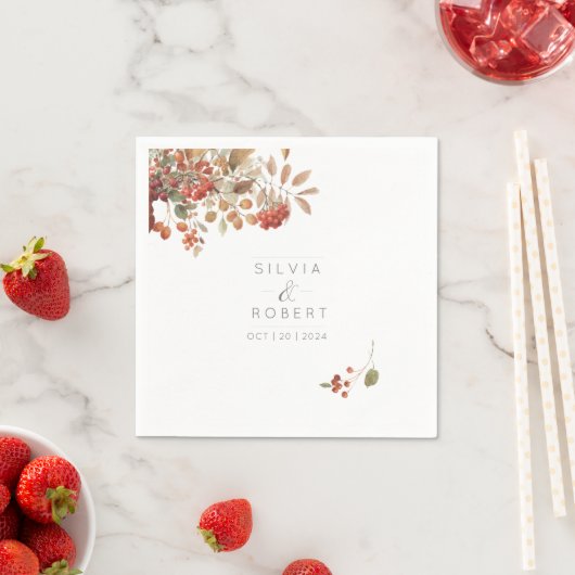 Rustikale Fall-Foliage Serviette (Beispiel)