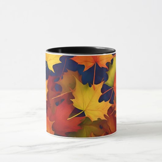 Rustikale Fall-Foliage-Tasse Tasse (Zentrum)