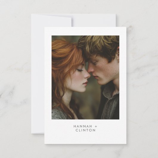 Rustikale Fall-Gebirgslandschaft Wasserfarbe Foto Save The Date (Rückseite)