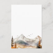 Rustikale Fall-Gebirgslandschaft Wasserfarbendetai Begleitkarte (Rückseite)