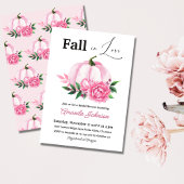 Rustikale Fall-Liebe Blush Pink Pumpkin Brautparty Einladung