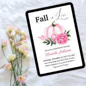 Rustikale Fall-Liebe Blush Pink Pumpkin Brautparty Einladung