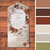 Rustikale Fall neutraler Kranz Gold Kein Abendesse All In One Einladung