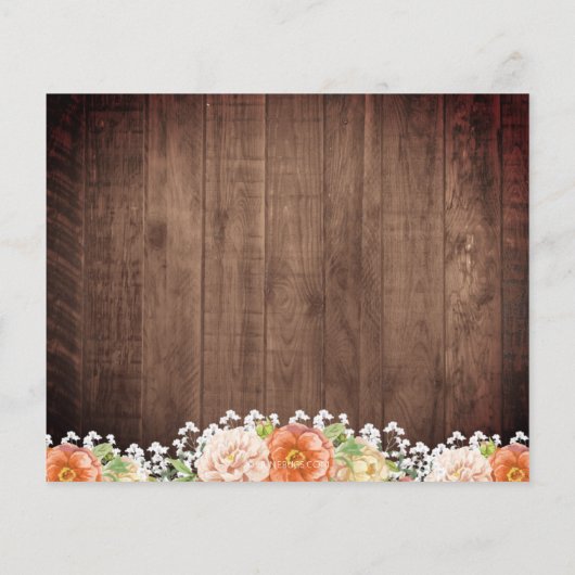 Rustikale Fall Orange Mason Jar Lights Hochzeit (Rückseite)